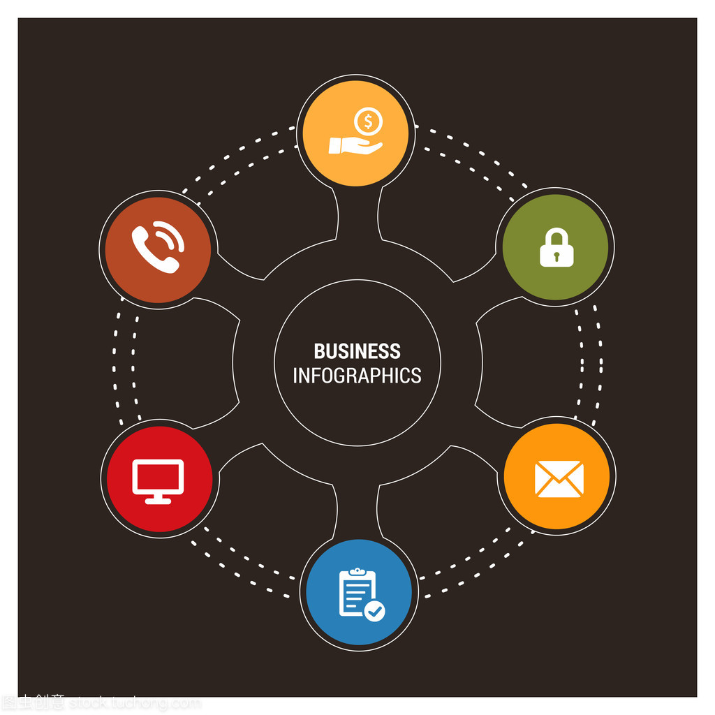 6 步信息圖形模板為您的商務(wù)演示文稿